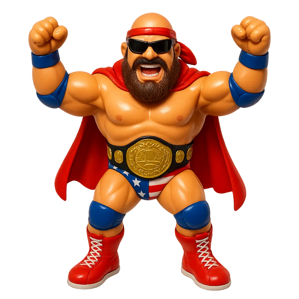 Rogue Rebel WWF Action Figure Blister Pack